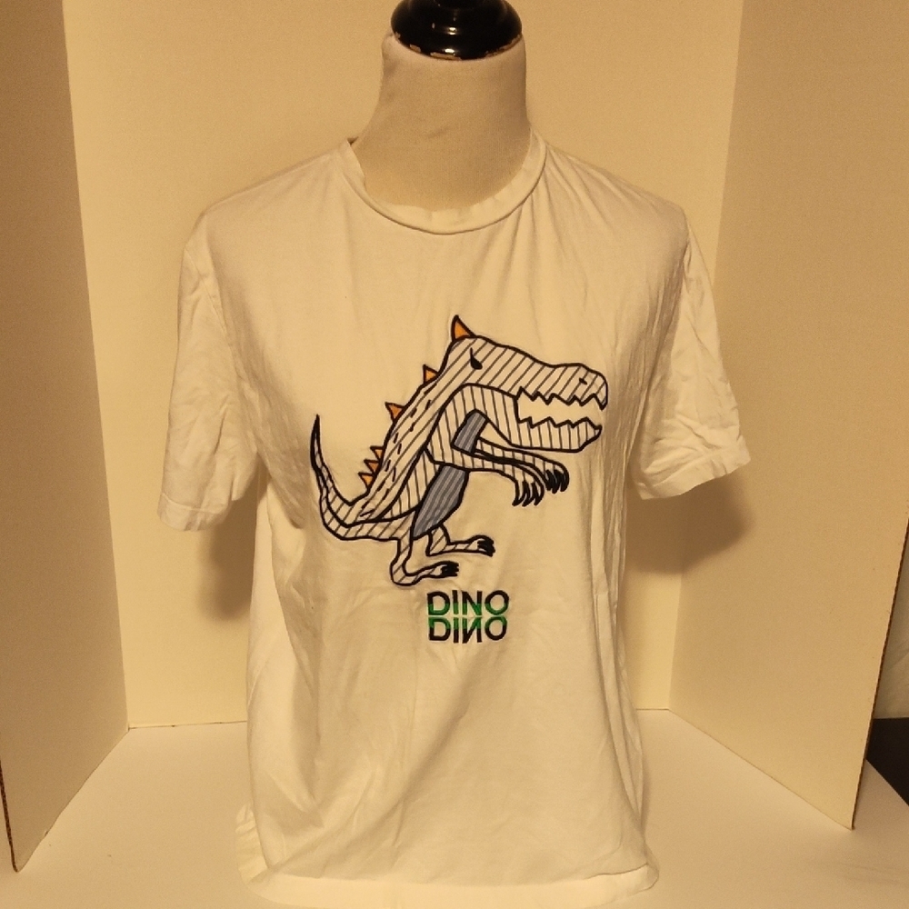 SJYP Dino White Tee Size Medium Women/ Kids/ Mens - Picture 2 of 6